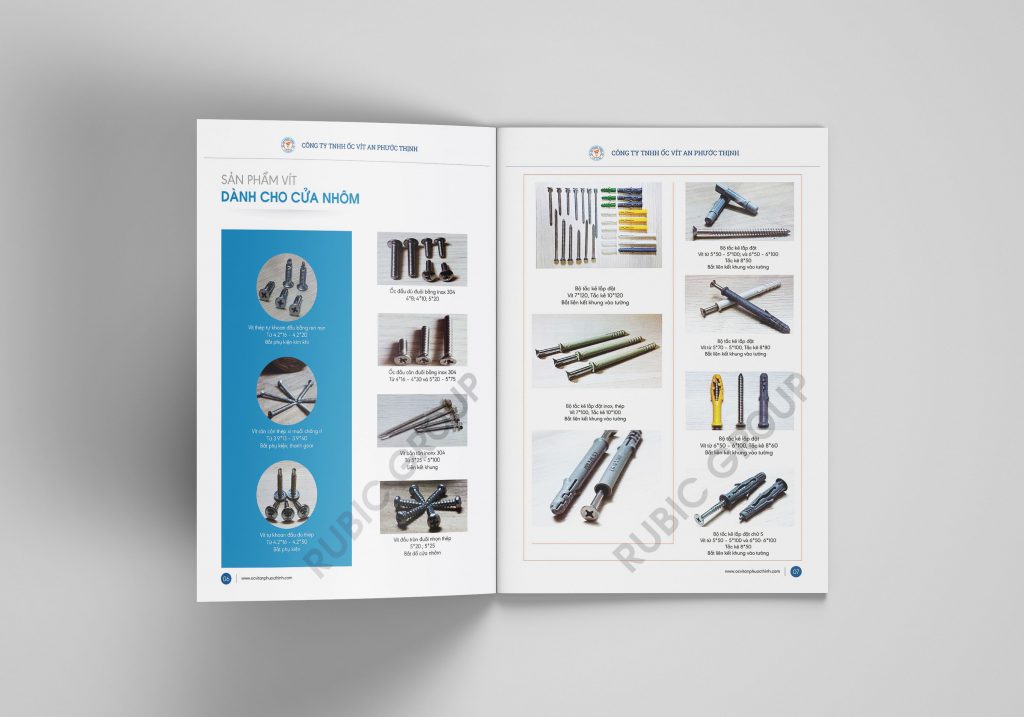 thiết kế catalogue ốc vít 5
