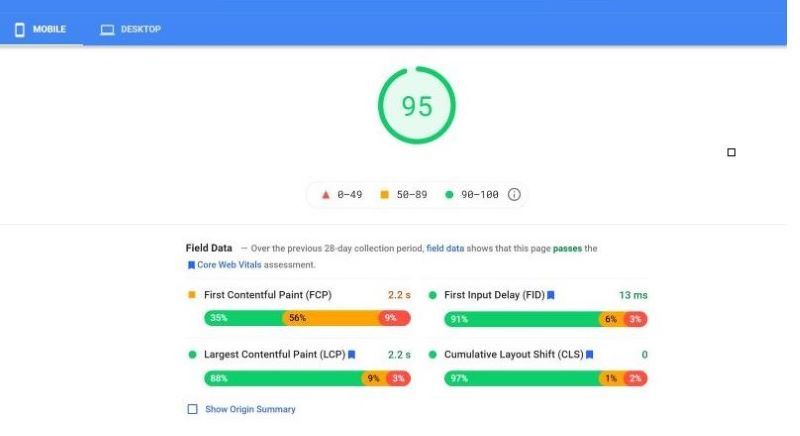 Google Pagespeed Insights 2