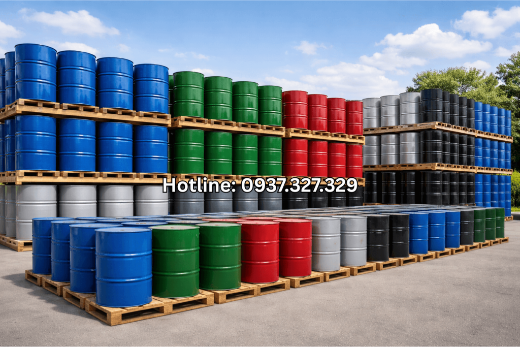 thùng phuy sắt cũ 200l