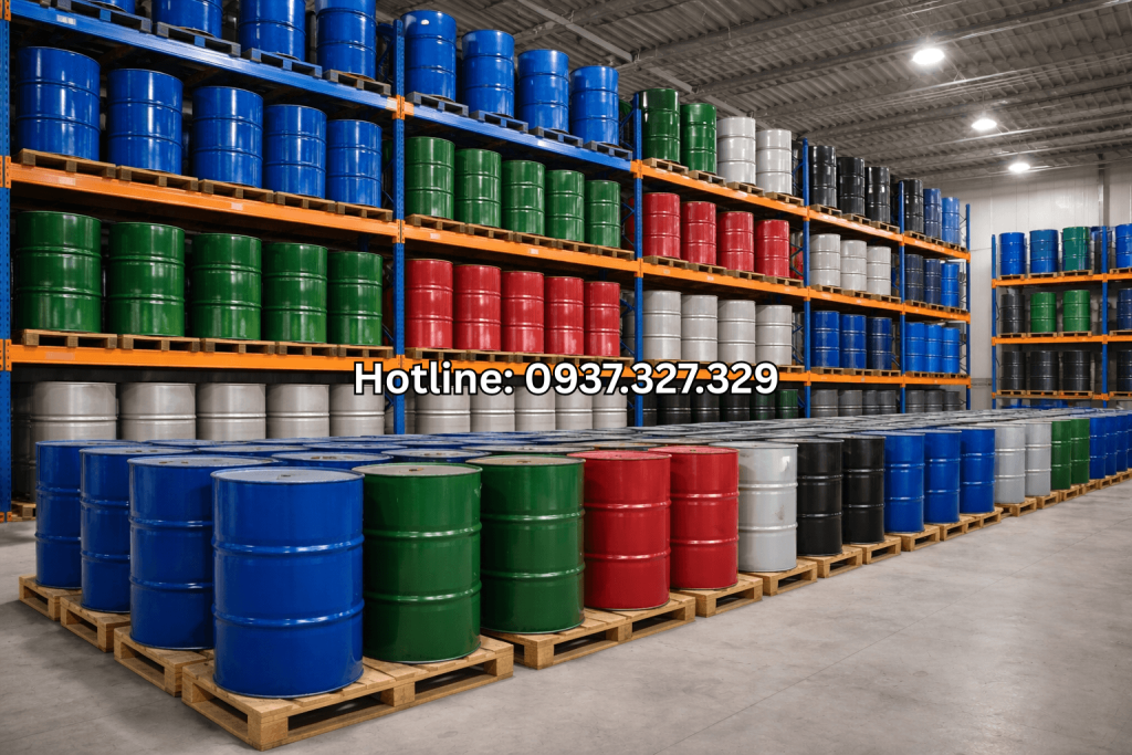 thùng phuy sắt cũ 200l giá rẻ