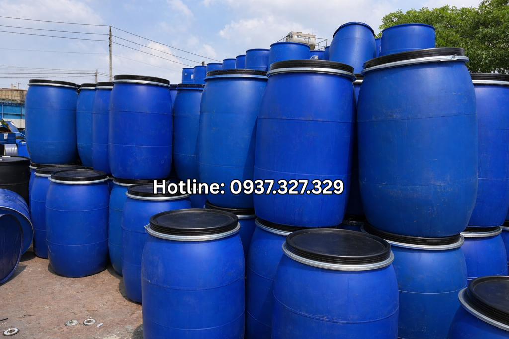 giá thùng phi nhựa 200 lít cũ